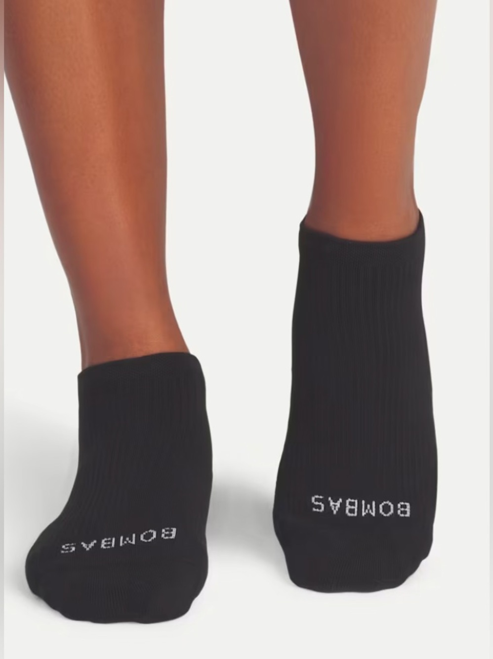 Bombas Black Modern Rib Ankle Socks Comfort Cushion NIP Medium